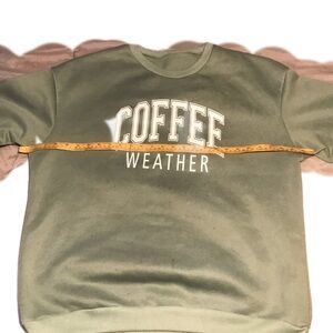 Olive Green 'Coffee Weather' Sweater
